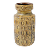 Vintage Scheurich vase from the 60s, yellow and brown Amsterdam decor