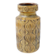 Vase vintage Scheurich années 60, décor Amsterdam jaune et brun