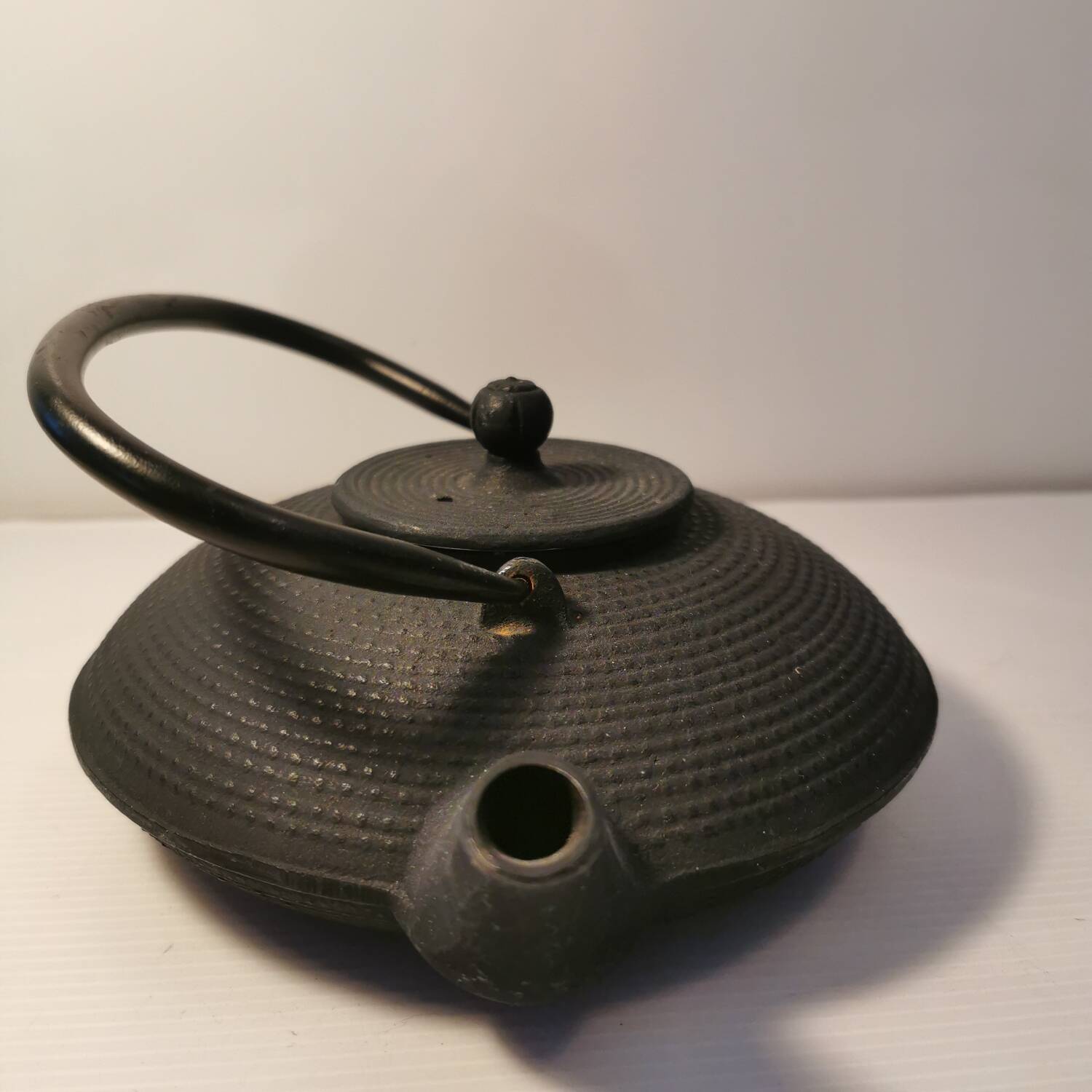 Japanese black cast iron teapot