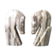 Pair of bookends "Horse heads" in onyx
