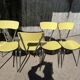 Set 4 chairs and 1 yellow formica table