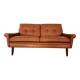 Canapé en cuir cognac Svend Skipper pour 2 personnes, vintage danois des années 50.