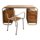 Vintage industrial desk in wood and metal