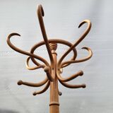 Parrot curved wood coat rack