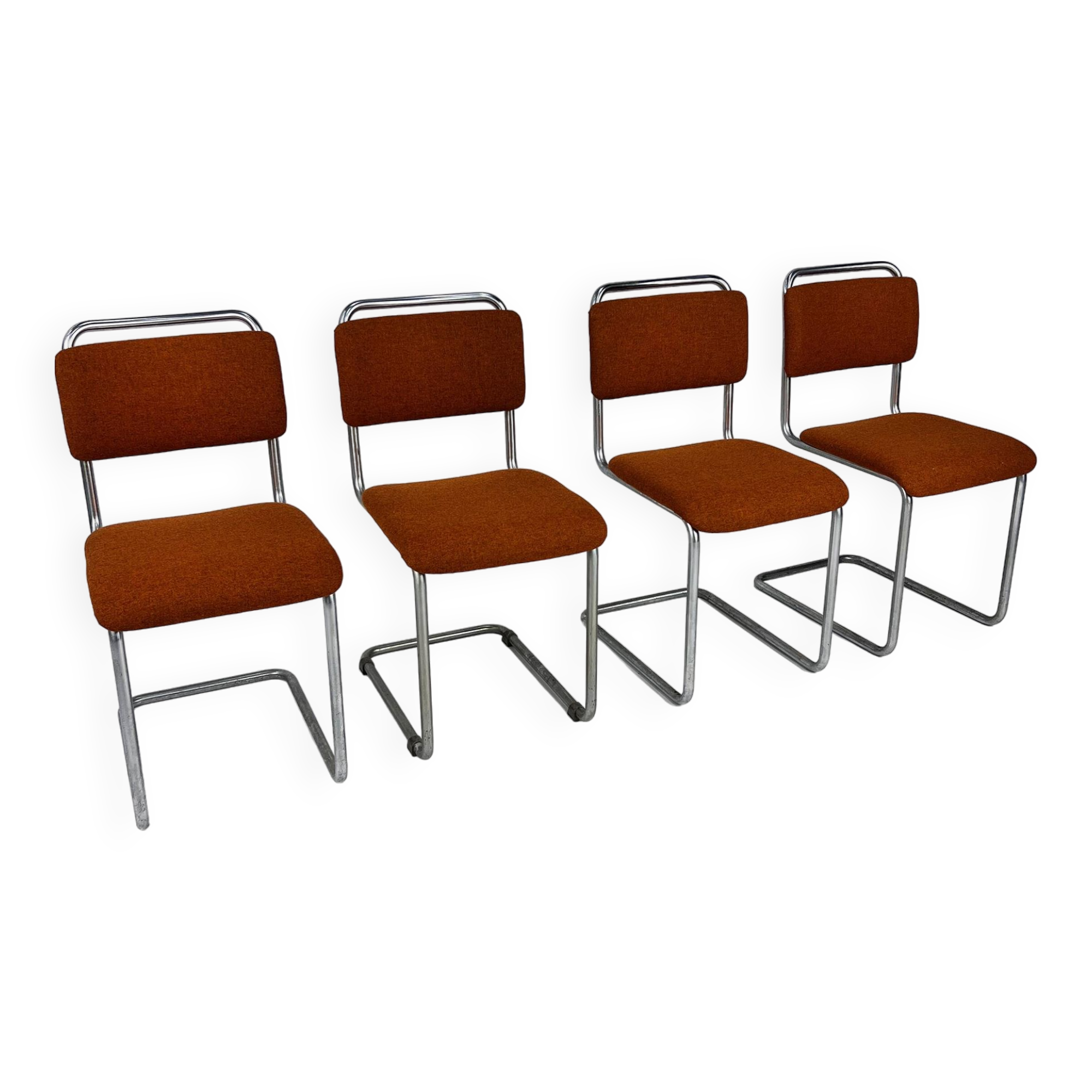 Set of 4 Mid-Century Gispen 101 Dining Chairs, 1940s