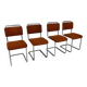 Set of 4 Mid-Century Gispen 101 Dining Chairs, 1940s