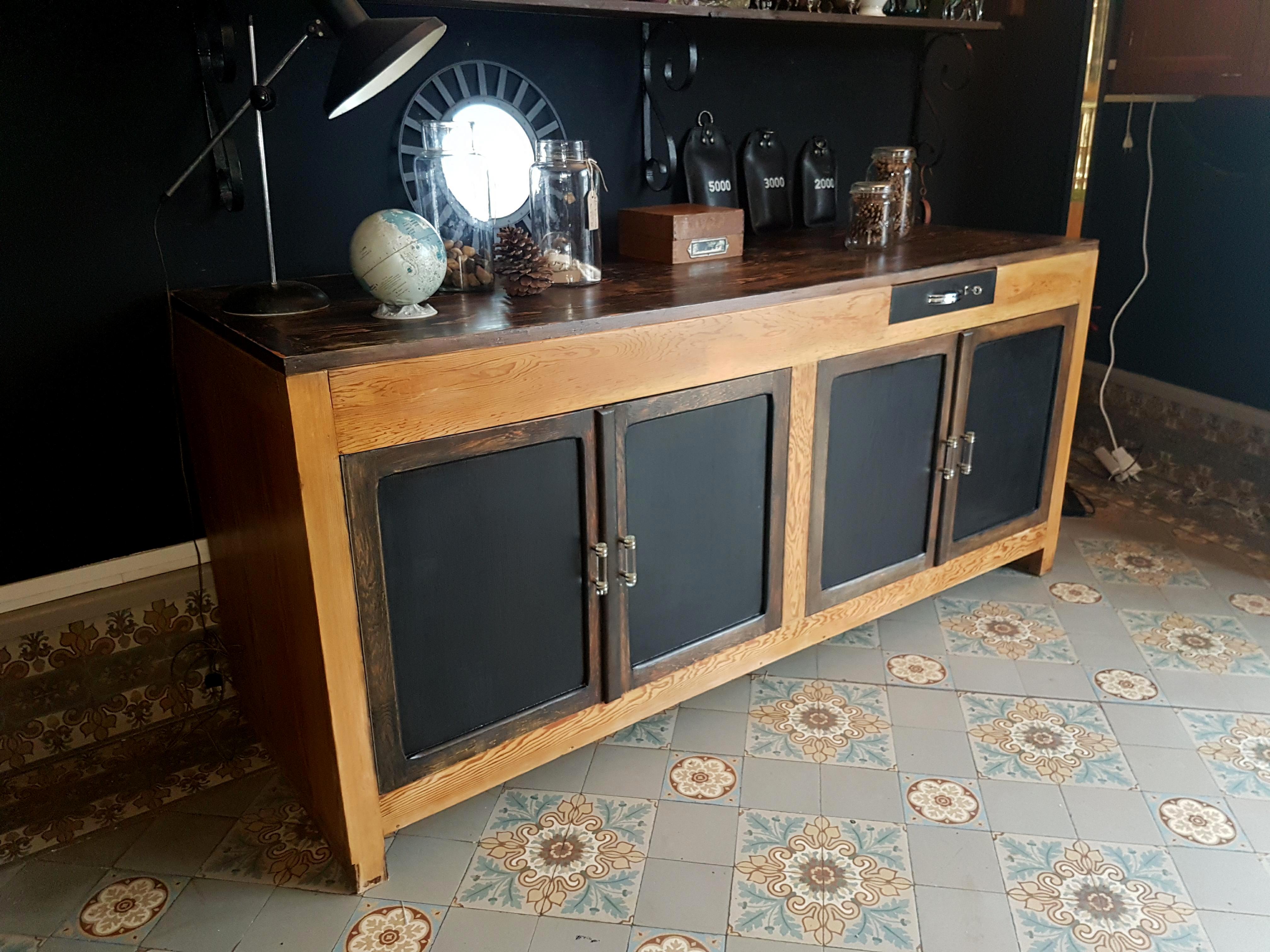 Ancien Buffet Meuble comptoir 2 faces Type Ilot.