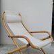 Vintage bamboo deck chair armchair 1950s Italy