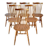 6 Tacoma model bistro chairs by Baumann, 1970s