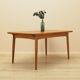 Table en teck, design danois, années 1970, fabriquée au Danemark