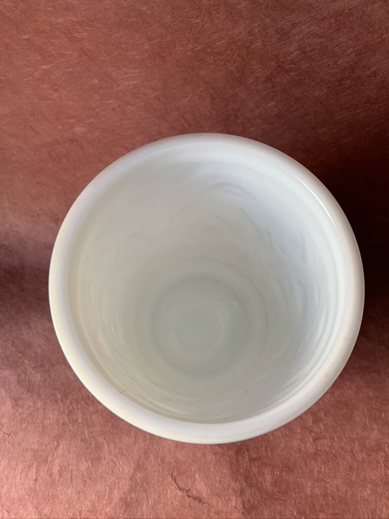 Pot opaline blanc