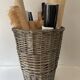 XXL 57cm grey wicker basket