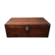 Old mahogany wooden trunk