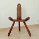 Chaise brutaliste tripode début XXeme