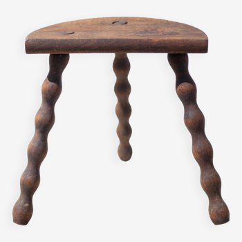 Tabouret tripode, bois