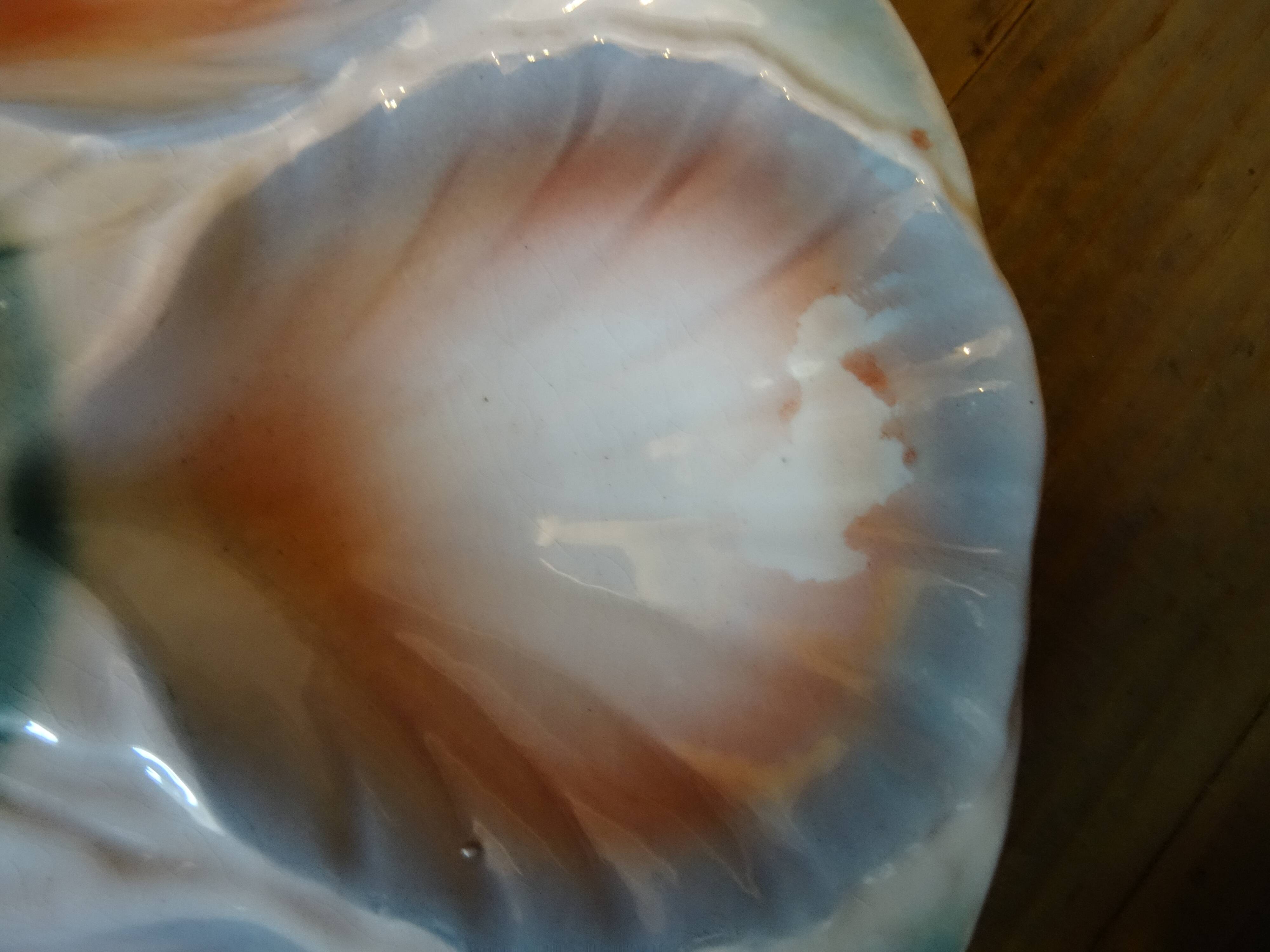 Set of 4 oyster plates Sarreguemines