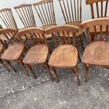 Set of 10 mismatched chairs