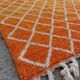 bright orange Beni Ouarain rug 250*150cm
