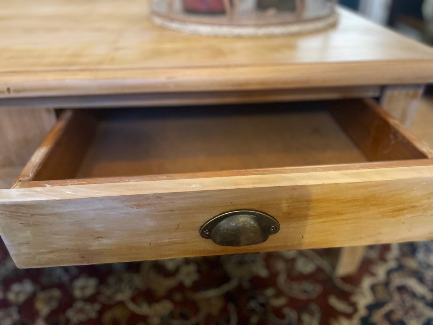 Antique solid wood farmhouse coffee table