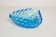 Vintage light blue decorative plate in glass - Italy, 1960s