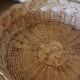 Panier Corbeille ronde osier tressage vintage
