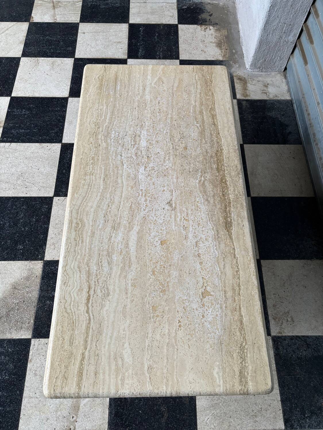 Vintage travertine coffee table