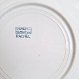 St Amand blue soup plates, Ironstone