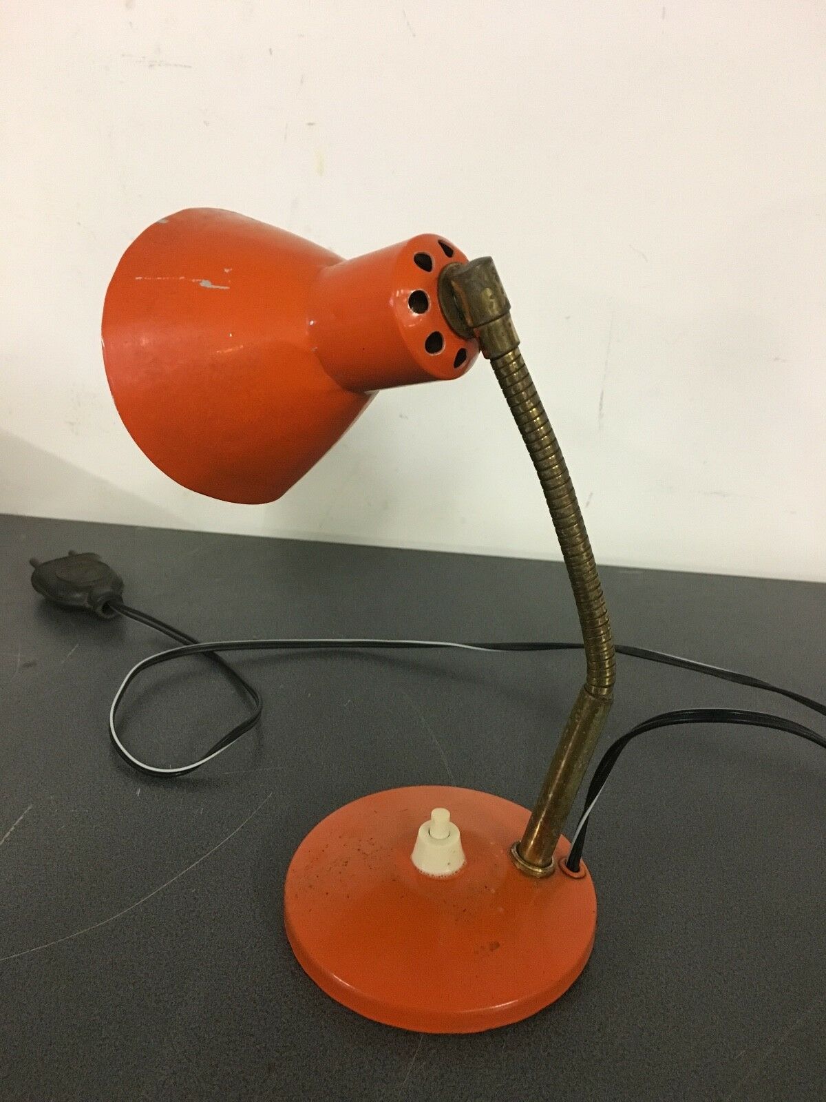 Lampe aluminor nice orange vintage " 0030"