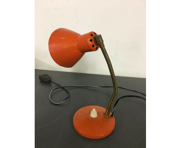 Nice vintage orange aluminor lamp "0030" | Selency