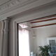 Miroir Trumeau style Henri II glace bisautée rénové gris clair  106 x 77 cm