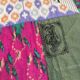 Ikat cotton patchwork plaid