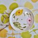 Digoin vintage serving plate cake stand, marguerite model, hand painted
