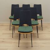 Set of six chairs, Italian design, 1950s, designer: Carlo Ratti, manufactur