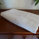 Openwork tablecloth 260 x 155 embroidery flowers old
