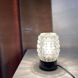 Vintage moulded glass table lamp