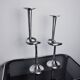 Pair of XL knotted candlesticks in aluminum, Italy, 1980