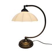 Banker's lamp - table lamp - opaline glass - brass - 3rd quarter of the 20t