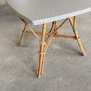 Table low revamped vintage rattan