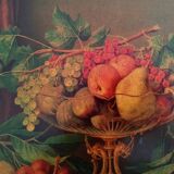 Chromolithograph Still Life Fruits Signed G. Falchetti