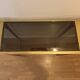 Brass and smoked glass console table by Italchrome, Italy, 1970s
