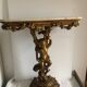 Console baroque pied de lions dessus marbre