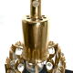 Two pendant lights in gilded brass and crystal, by Palwa, design 1960