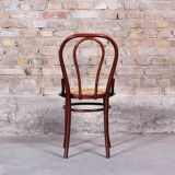 Curved wooden chair and tuna-