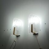 Wall sconces by Carl Fagerlund for Orrefors 1970s