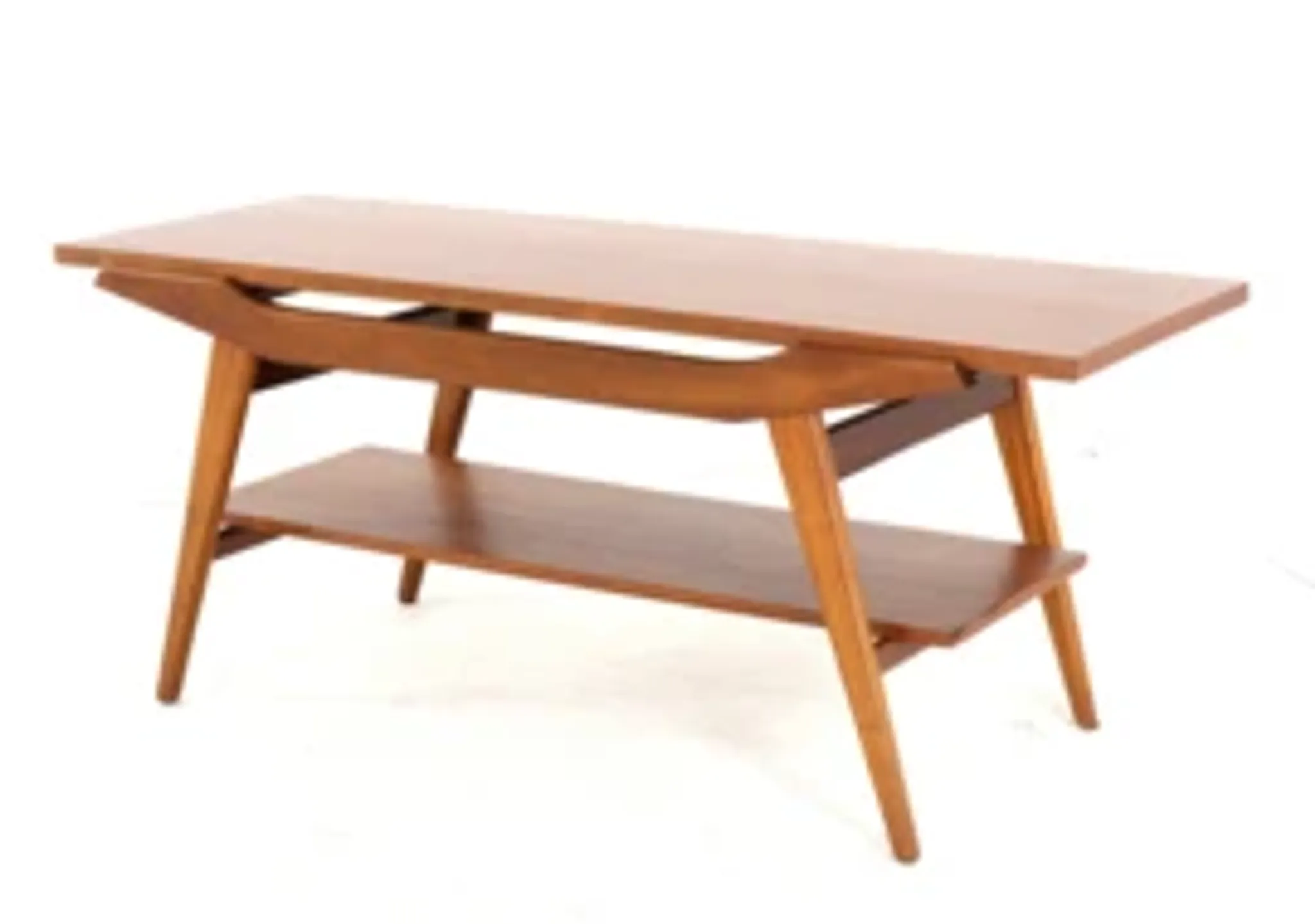 Table basse avec plateau réversible - teck mid-century moderne - design néerlandais