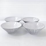 Set of 4 bowls by Jacques Rivier, 1950s vintage