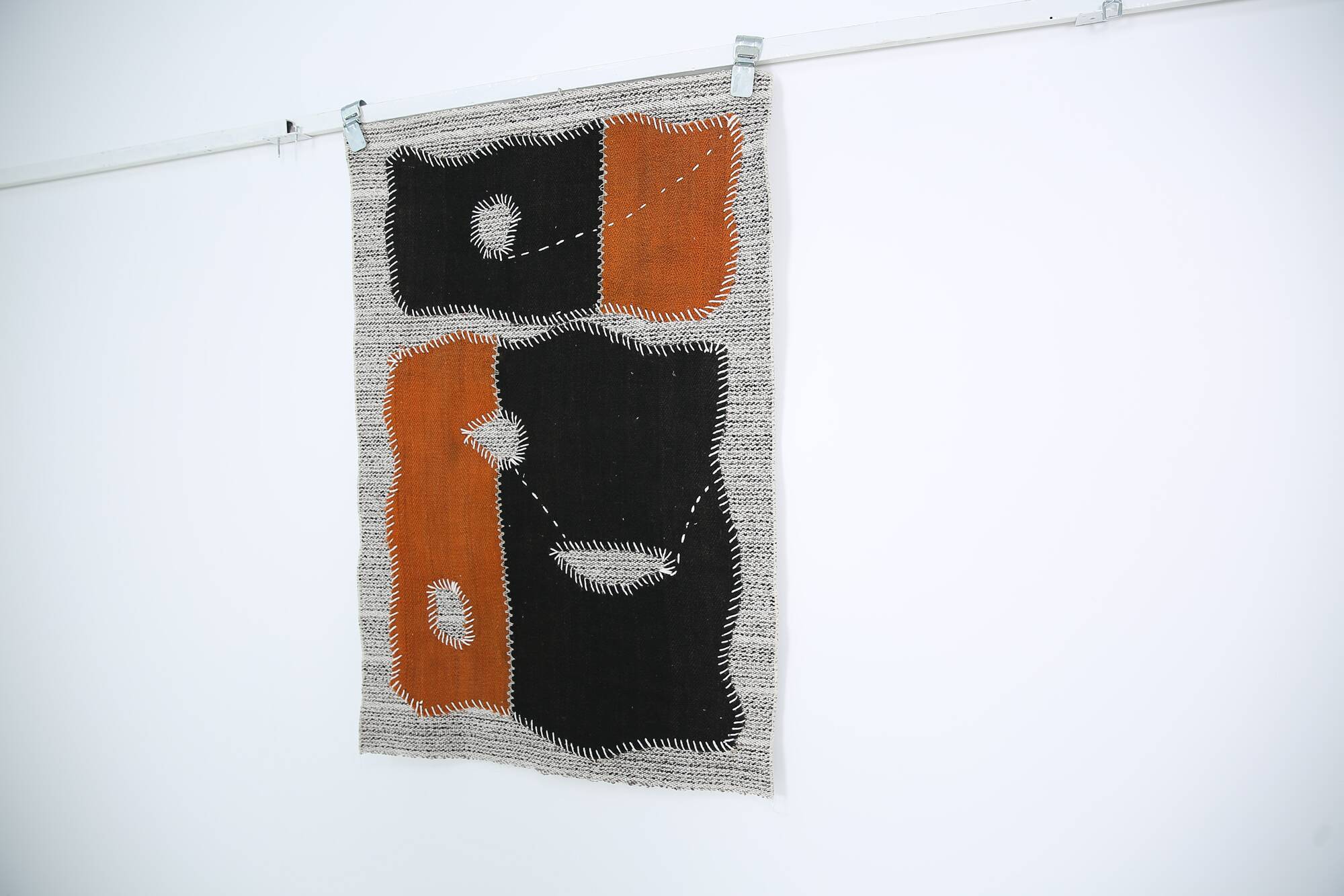 Vintage Turkish Wool Wall Hanging, Handmade Tapestry Rug, 72x106 Cm