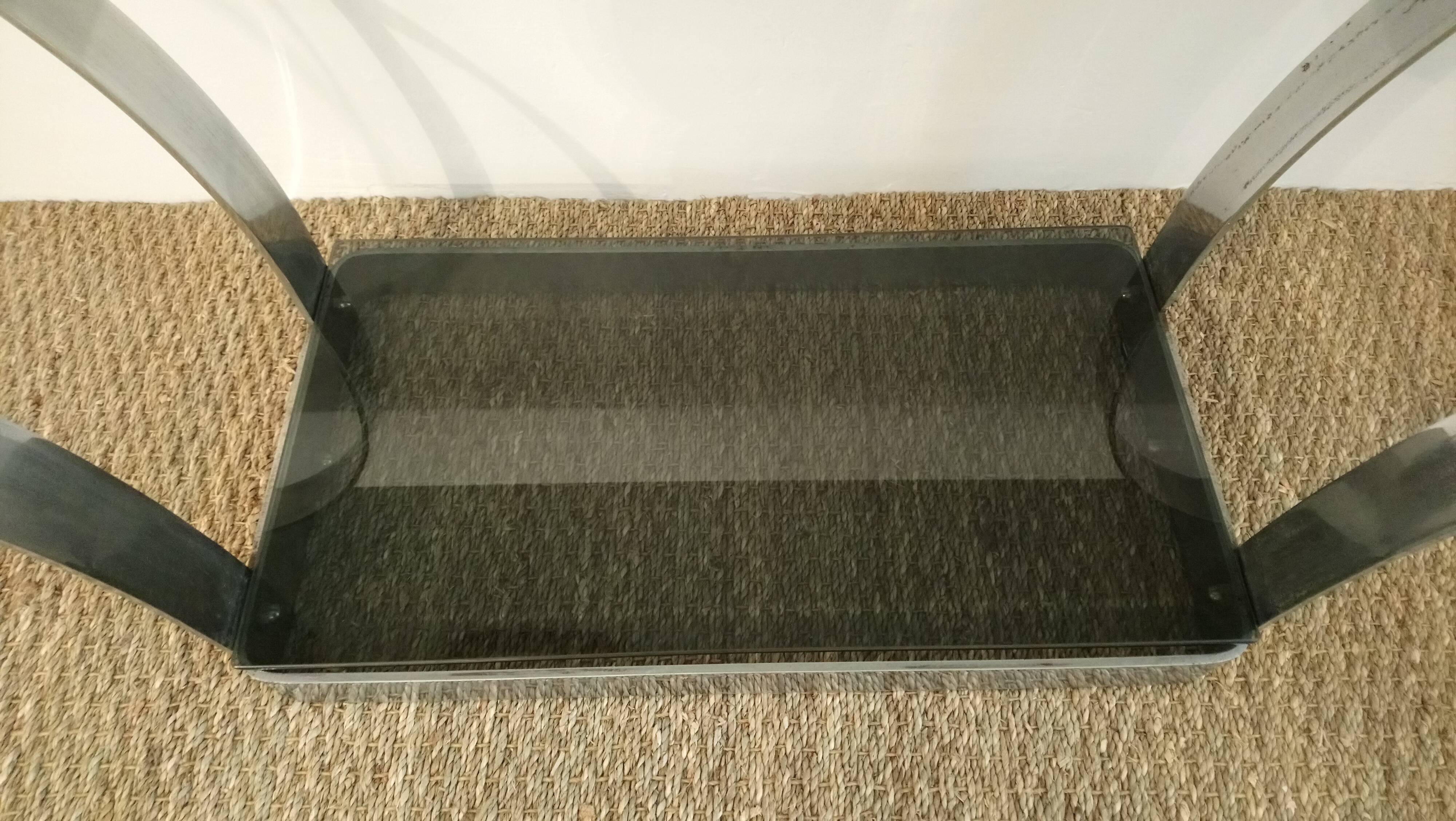 Console glass and chrome 70 years