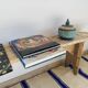 Old restored wooden farm bench