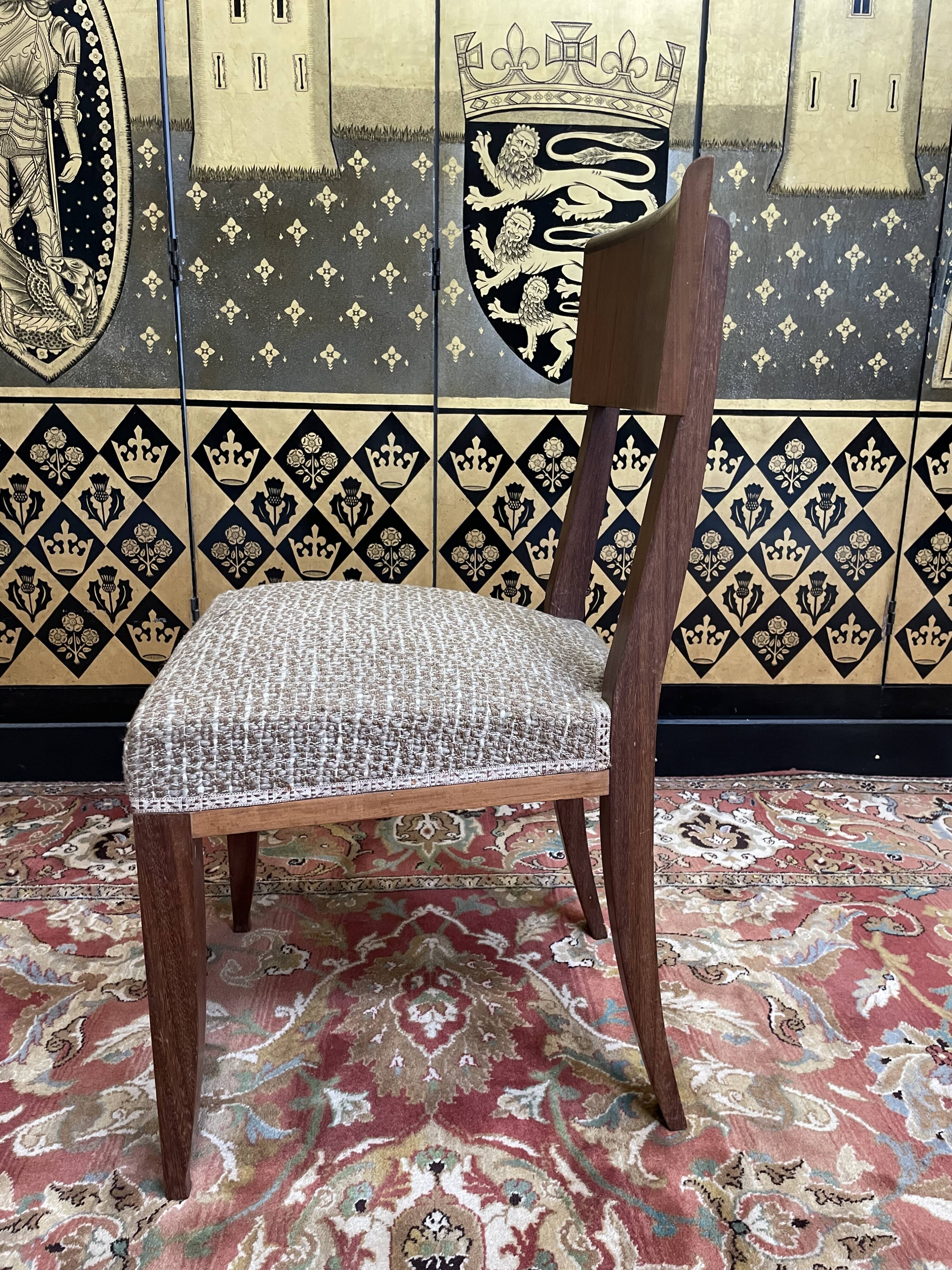 Set of 6 Art Deco chairs - 1950 in mahogany